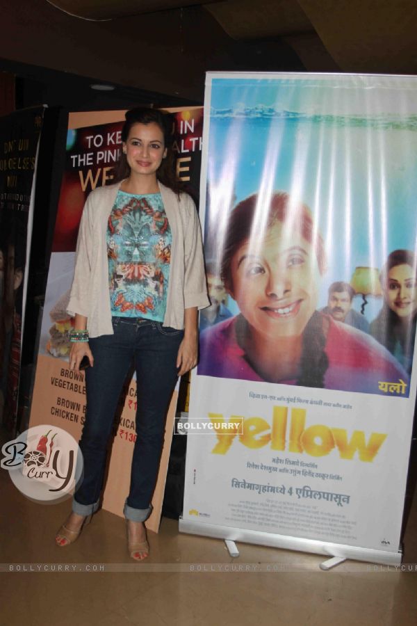 Dia Mirza was at the Screening of Marathi film Yellow