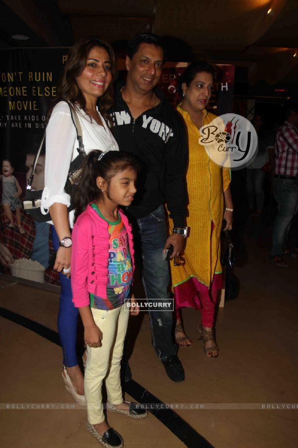 Madhur Bhandarkar with his family were seen at the Screening of Marathi film Yellow