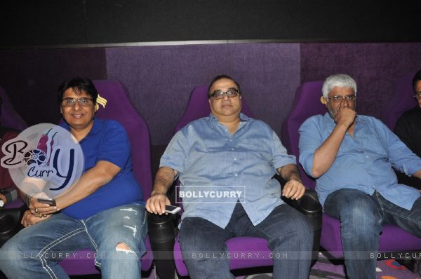 Vashu Bhagnani, Rajkummar Santoshi and Vikram Bhatt at the First Look launch of Happy Journey