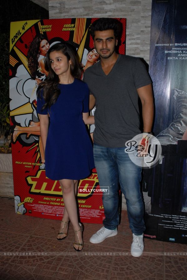 Alia Bhatt and Arjun Kapoor were at Main Tera Hero and Ragini MMS 2 Success Party