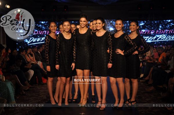 Deepika Padukone walks the ramp with her fans at the  launch
