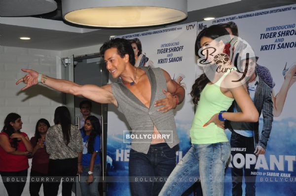 Tiger Shroff and Kriti Sanon at the Promotion of Heropanti on World Dance Day (318093)