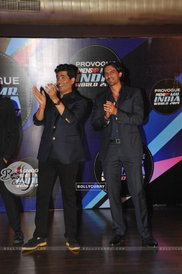 Manish Malhotra and Arjun Rampal were at the Grand finale of 'Mr India 2014'