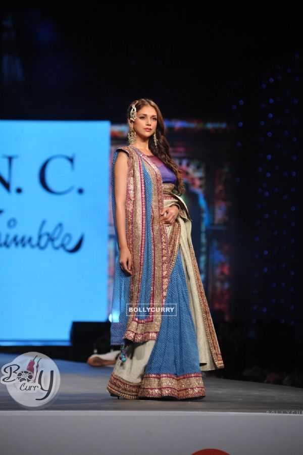 Aditi Rao Hydari was at the 'Caring with Style' fashion show at NSCI