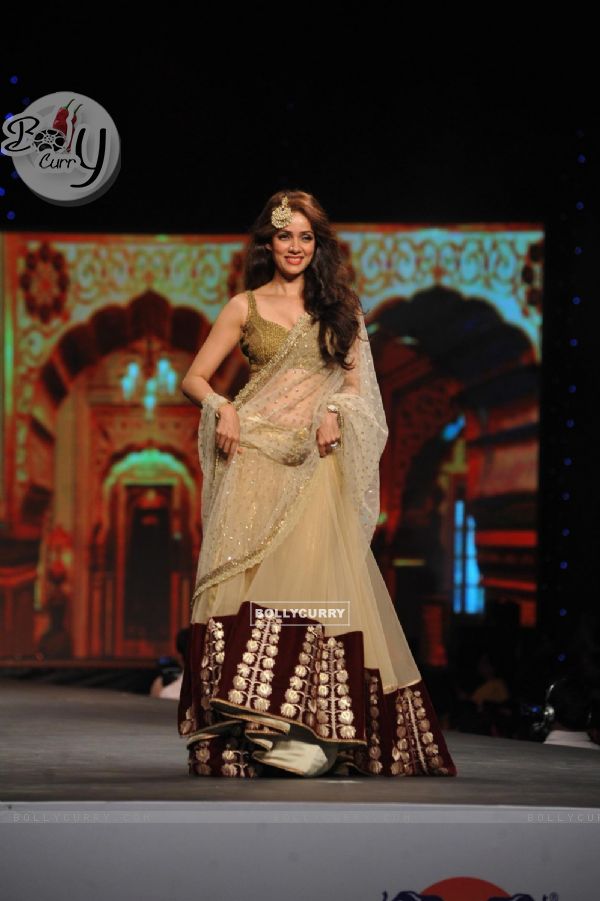 Vidya Malvade walked the ramp at the 'Caring with Style' fashion show at NSCI