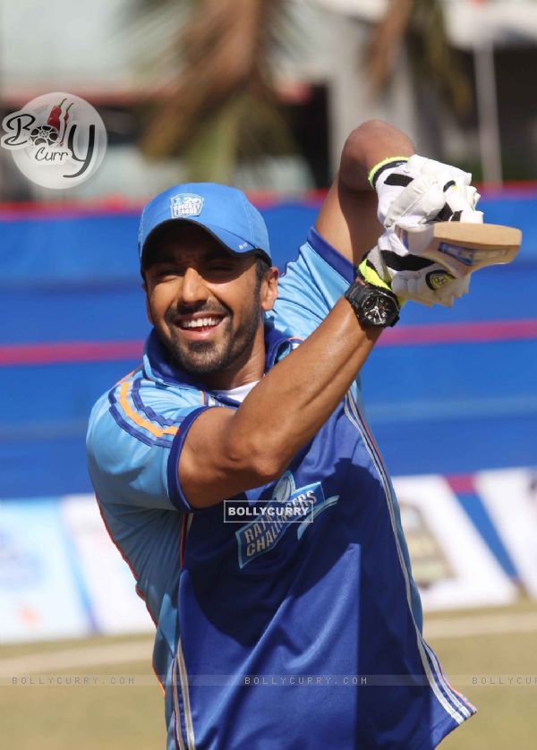Ashish Chowdhry hits a six at the Zee 20 Cricket League