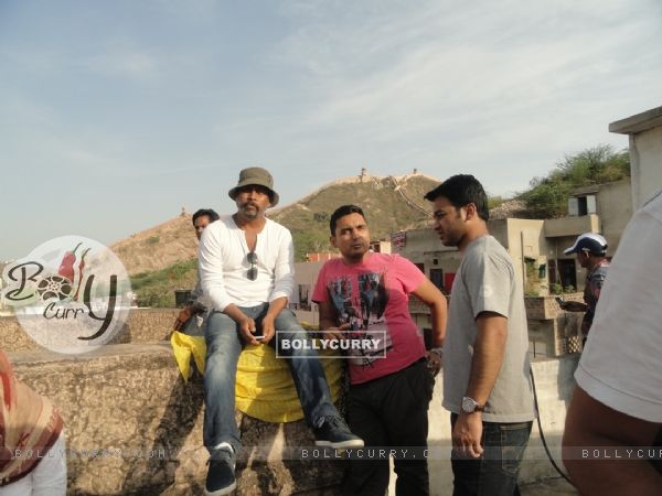 Shoojit Sircar at the Shoot for a WildStone Commercial