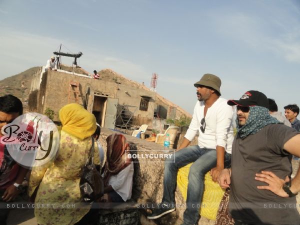 Shoojit Sircar at the Shoot for a WildStone Commercial