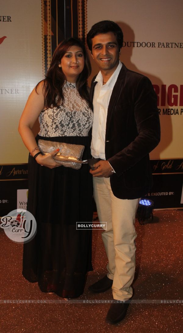Juhi Parmar and Sachin Shroff at the Boroplus Zee Gold Awards 2014