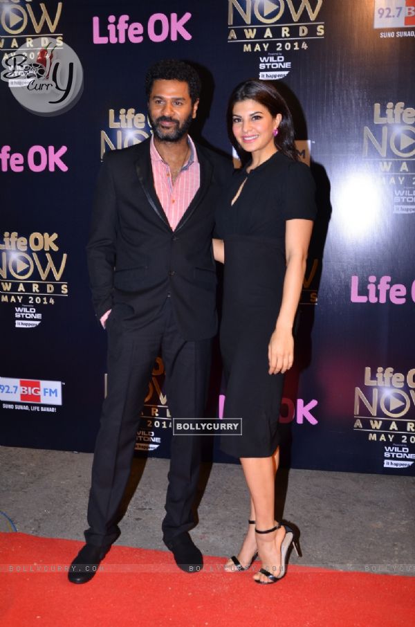 Prabhu Deva and Jacqueline Fernandes at the Life OK Now Awards
