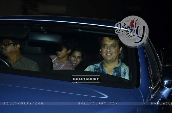 Sajid Nadiadwala with his family at the Special Screening of Heropanti (320111)