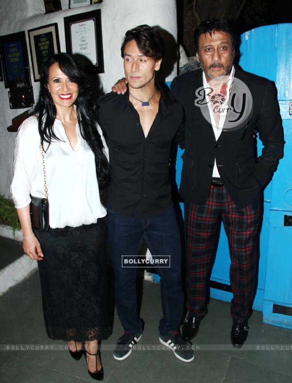 Tiger Shroff with his Parents at Heropanti success party