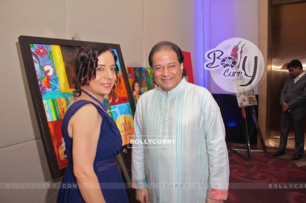 Anup Jalota at Sangeeta Babani's painting Exhibition