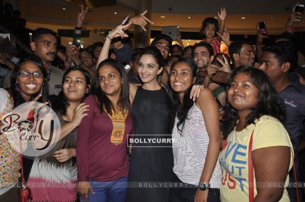 Kiara gets clicked with her fans at Viviana Mall in Thane