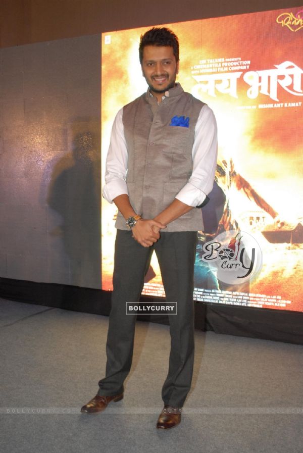 Riteish Deshmukh at the Music launch of Marathi Film Lai Bhari