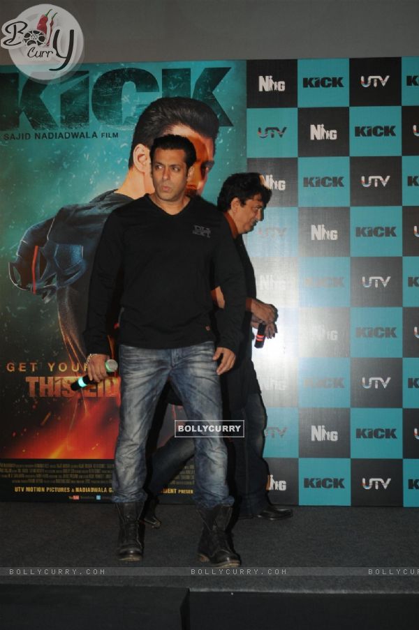 Salman Khan at the Trailer Launch of 'Kick' (322197)