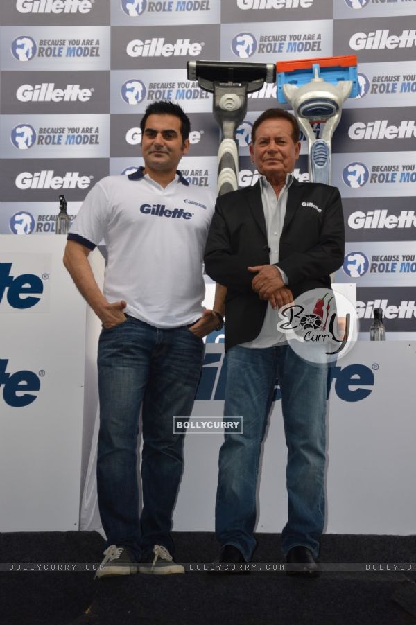 Arbaaz and Salim Khan at the Gillette nationwide campaign 'Because You Are A Role Model'