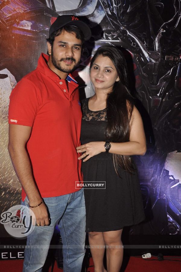 Jay Soni with his wife at Transformers Age of Extinction Premiere