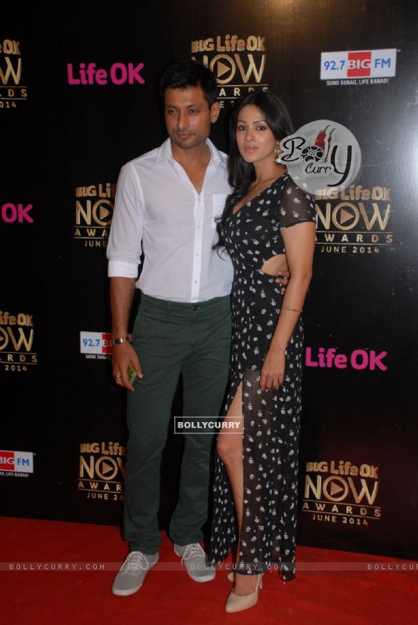 Indraneil and  Barkha  at Life OK Now Awards .