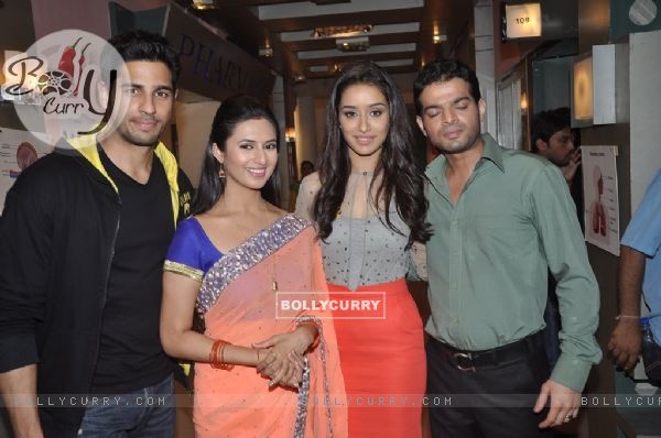 Shraddha and Siddharth on Ye Hai Mohabbatein sets