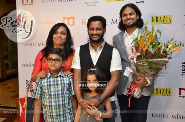 Rahul Mishra with Resul Pookutty and his family