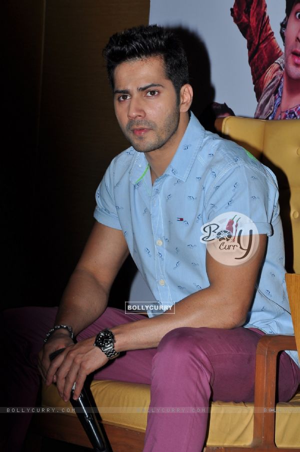 Varun Dhawan captured in a deep thought at the Press Meet (323541)