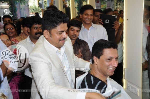 Madhur Bhandarkar spotted at the inauguration of Shiva's Hair Designers