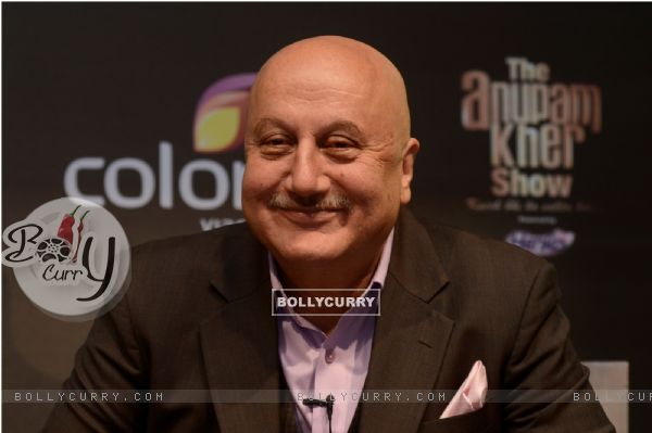 Anupam kher at the Press Release of The Anupam Kher Show