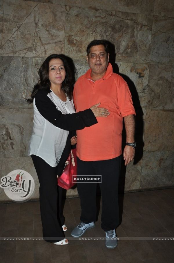 David Dhawan with his wife Special screening of Bobby Jasoos (324715)