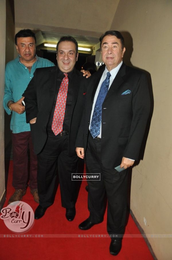 Anu Malik,Rajiv Kapoor and Randhir Kapoor at the Special Premier of Lekar Hum Deewana Dil (324885)