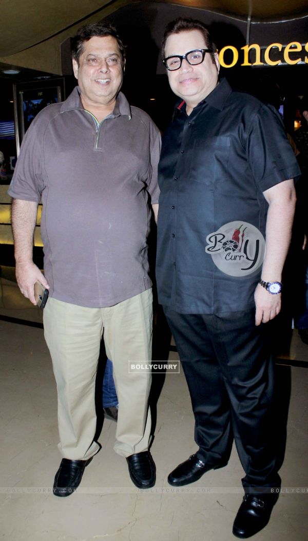 David Dhawan with a guest at the Special Screening of Humpty Sharma Ki Dulhaniya (326168)