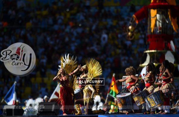 Shakira performing at The FIFA Finale