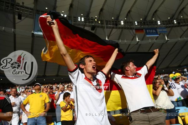 Fans cheering at the FIFA Finale