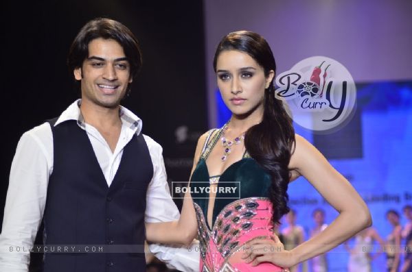 Shraddha Kapoor with a designer at the IIJW 2014 - Day 2