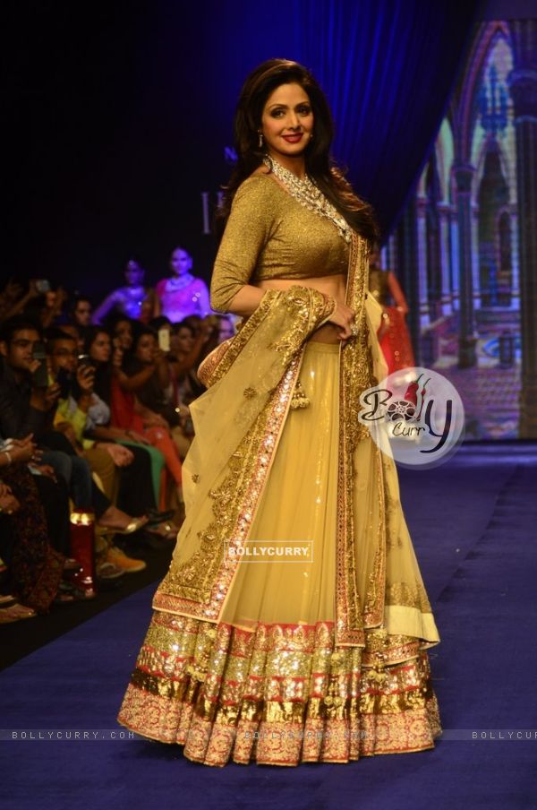 ​Sridevi walks the ramp for Golecha Jewels at the IIJW 2014 - Day 3