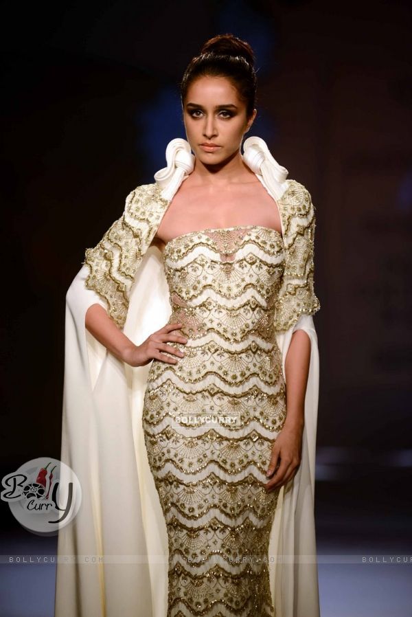 Shraddha Kapoor in a Gaurav Gupta creation at the Indian Couture Week - Day 4