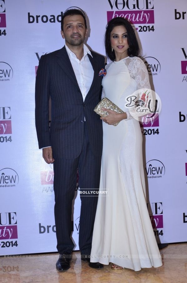 Atul Kasbekar with a guest at the Vogue Beauty Awards