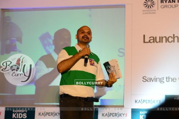 Host addressing the audience at the Launch of Kaspersky Kids Awareness Program