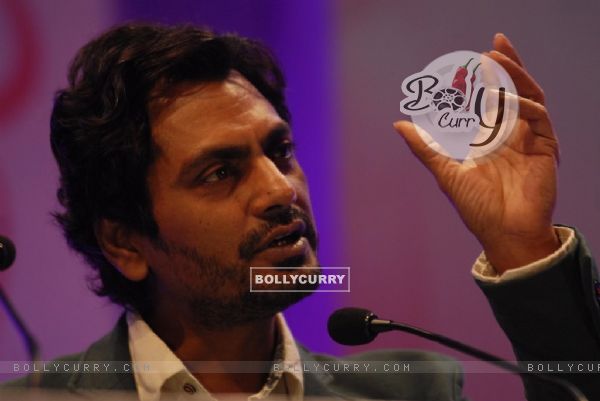 Nawazuddin Siddiqui was seen addressing the audience at the Breast Cancer Awareness Seminar