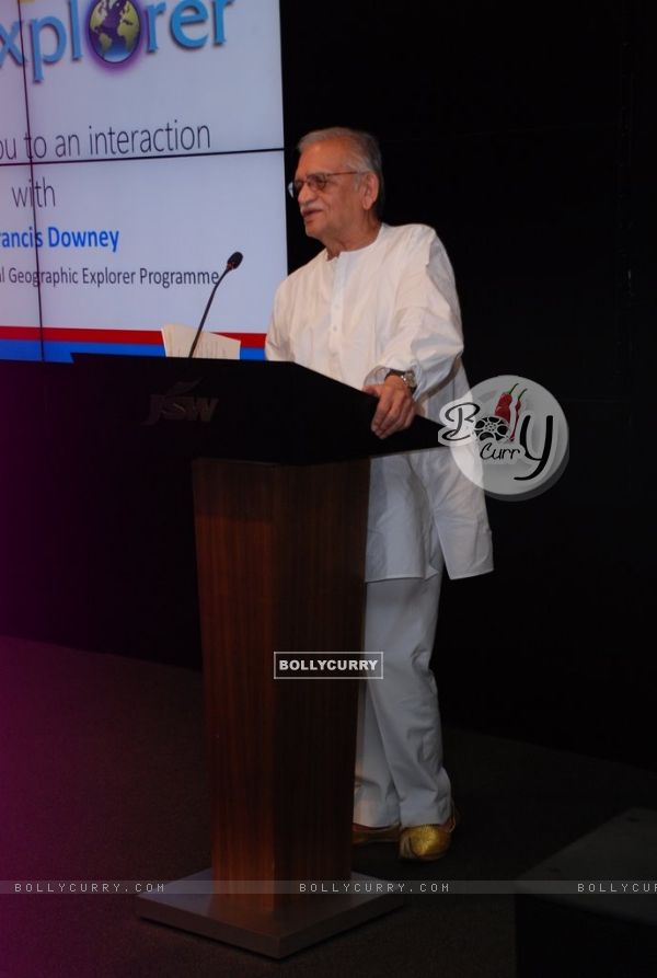 Gulzar addressesthe gathering at the National Geographic Explorer Event