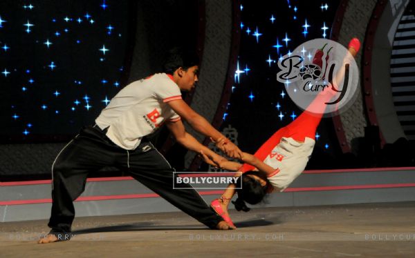 Sonali and Sumanth during the rehearsals of International Indian Achiever's Awards 2014