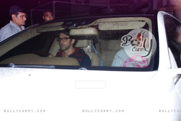 Hrithik Roshan was snapped driving his car at PVR