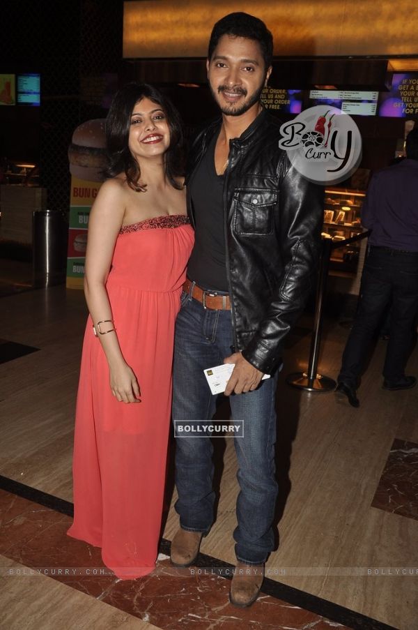 Shreyas Talpade with his wife at the Premiere of Poster Boyz