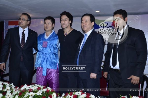 Tiger Shroff with the organisers at his Kukkiwon Award Ceremony