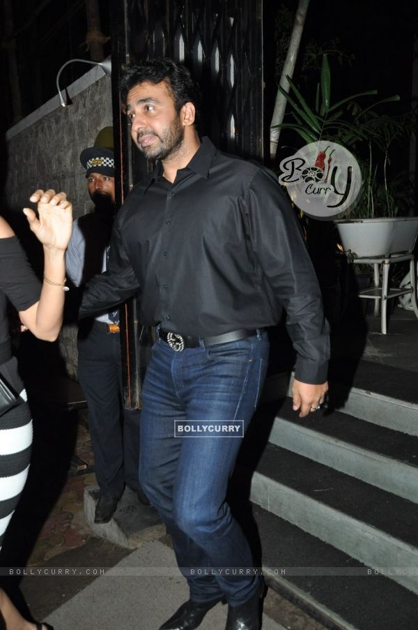 Raj Kundra was spotted coming out from Nido
