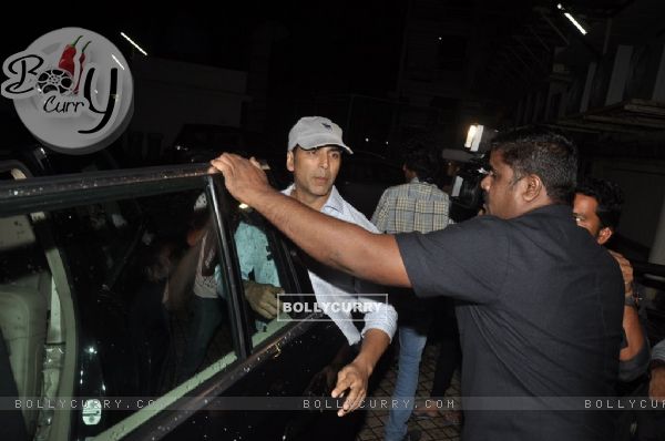 Akshay Kumar was spotted getting inside his car at PVR