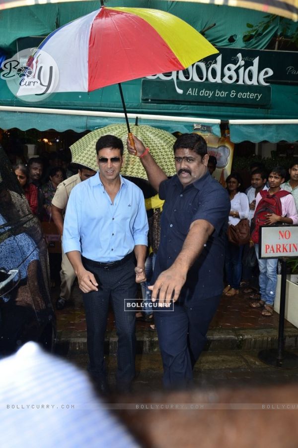 Akshay Kumar was spotted leaving the venue
