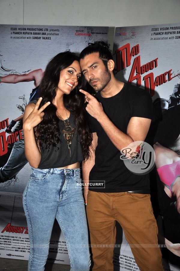 Saahil Prem and Amrit Maghera give a funky pose at the Promotion of Mad About Dance (330754)