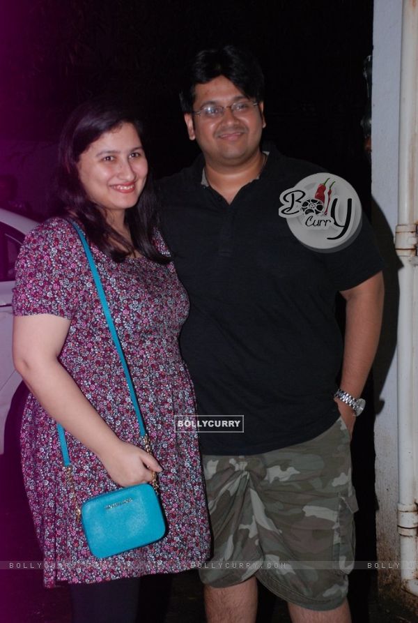 Tushar Hiranandani with wife at the Special screening of Entertainment (331009)