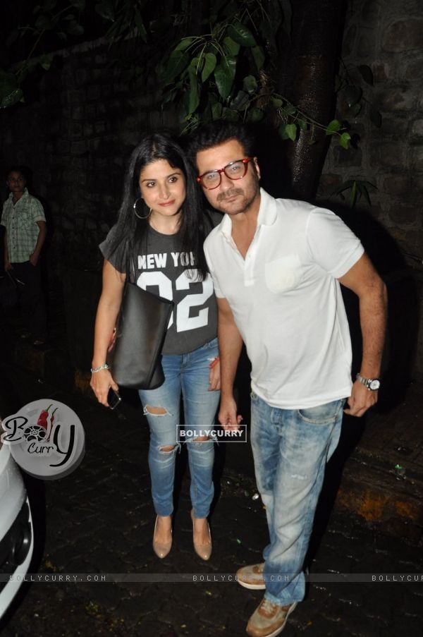 Sanjay Kapoor was snapped with wife at Nido
